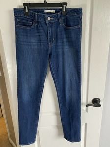 Women's Levi Strauss & Co 712 Slim Straight Blue Denim Jeans Size 30